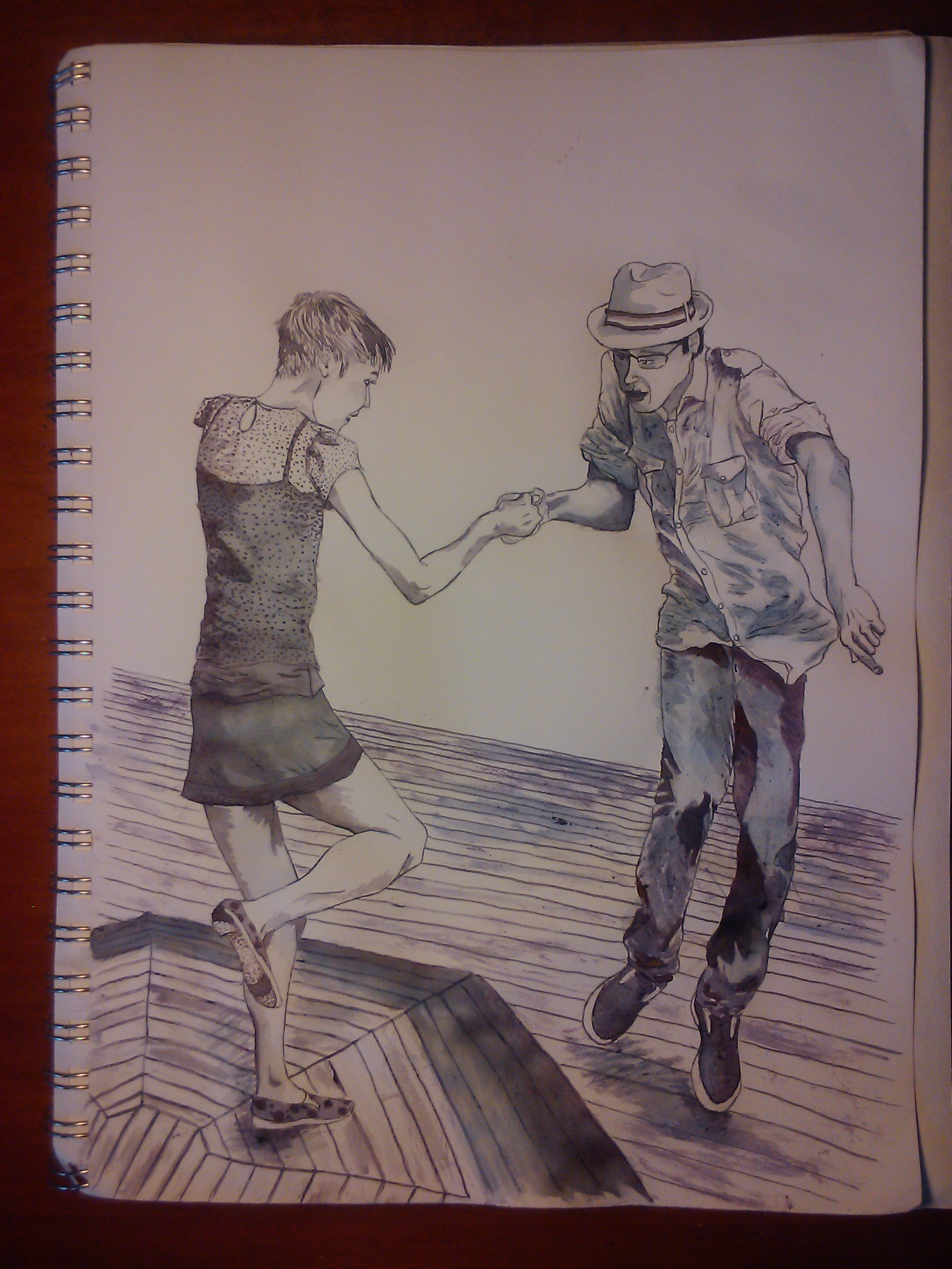 personal summertime project - mullbery watercolor and ballpoint pen on paper (June 2011)